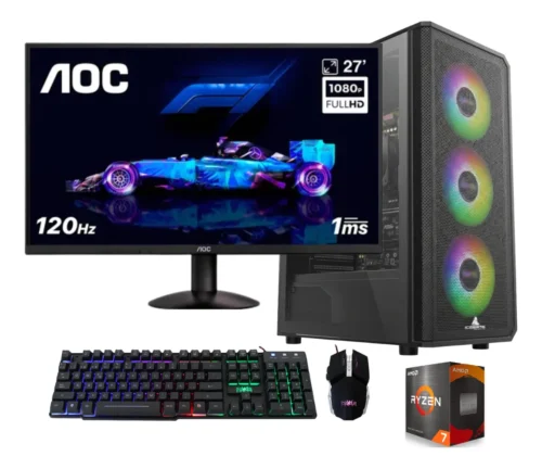 D_NQ_NP_2X_802739-MCO107374362761_022026-F Pc Gamer Ryzen 7 5700g -16gb Ddr4- 512gb M.2 Monitor 27 Ips