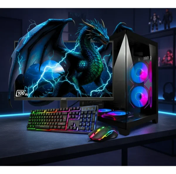 Pc Gamer Rgb Ryzen 5 5600g + 16gb +ssd 500 + Monitor 22 @pd